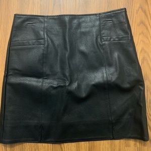 Black Leather Skirt